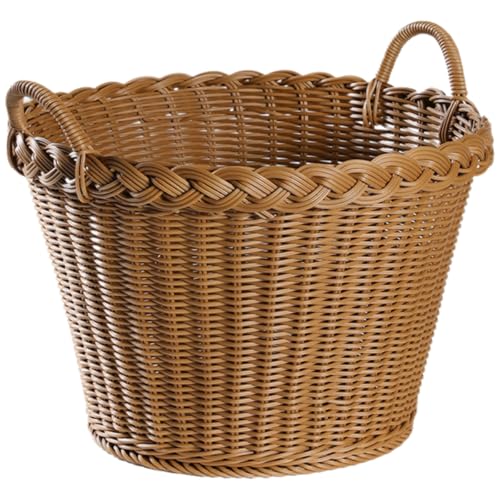 Panier à linge en rotin synthétique de haute qualité avec finition tressée lisse