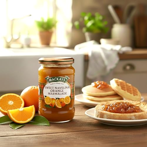 Image of Mackays Sweet Navelina Orange Marmalade 340g | Made with Real Navelina Oranges | Traditional Copper Pan Cooked | Vegan | Imported from Scotland