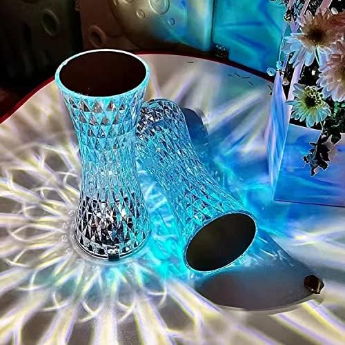Yckeogln 16 Color Changing Crystal Table Lamp, USB Charging Acrylic Crystal Lamps, LED Night Light, Bedroom, Living Room - Image 2