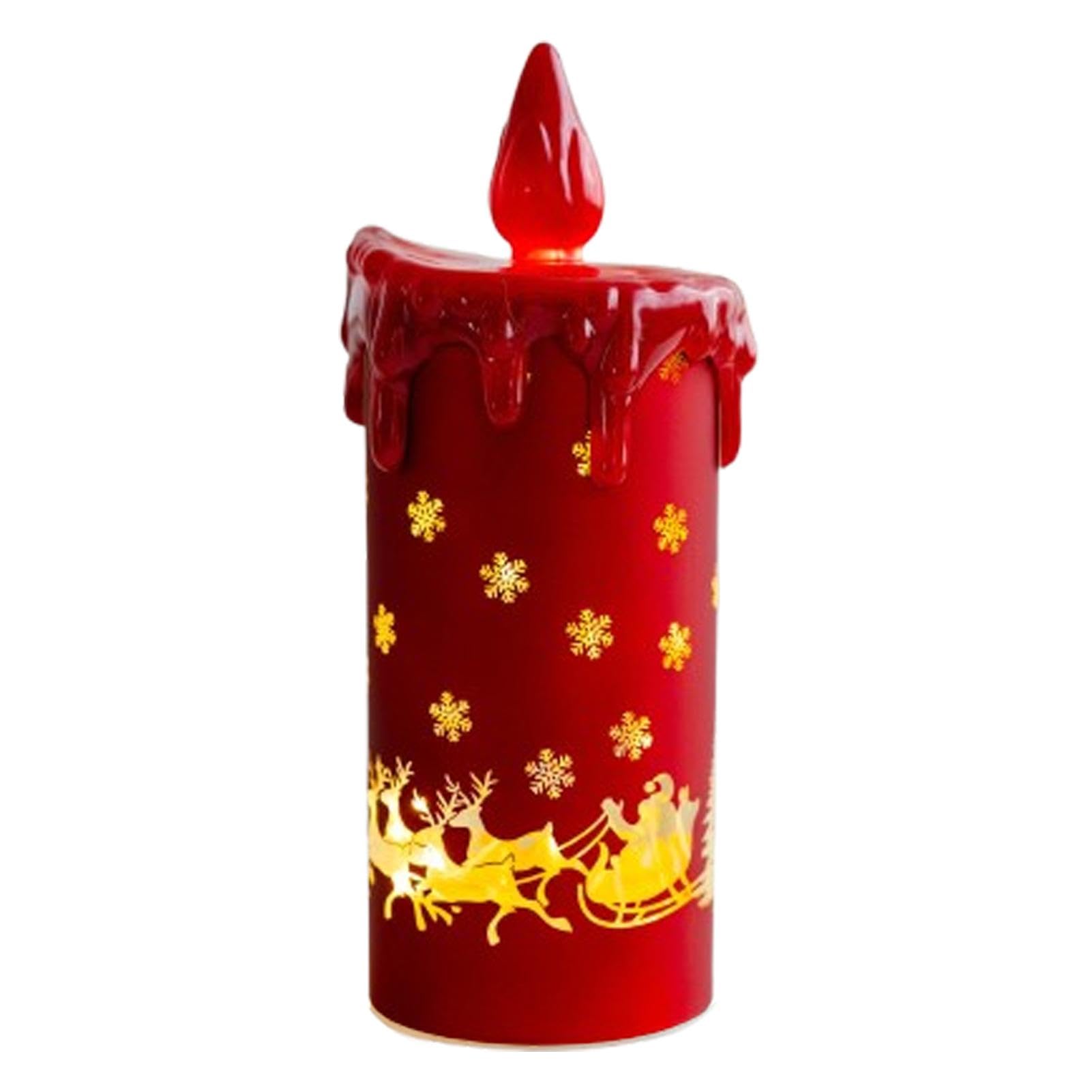 Vela a pilas para cementerio | Velas realistas con llama parpadeante | Velas LED artificiales, candelabros eléctricos, decoración navideña para la decoración del hogar, bodas