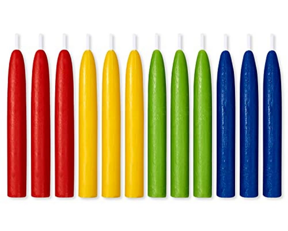 Papyrus Birthday Candles, Primary Colors (12-Count)