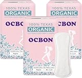 OCBON Ultra Thin Sanitary Pantyliners (Regular, 6.1 inch, 120 Counts) - Ultra Thin, Unscented 100% Organic Cotton Panty Liners for Women. Chemical-Free, Extra Soft, Ideal for Sensitive Skin