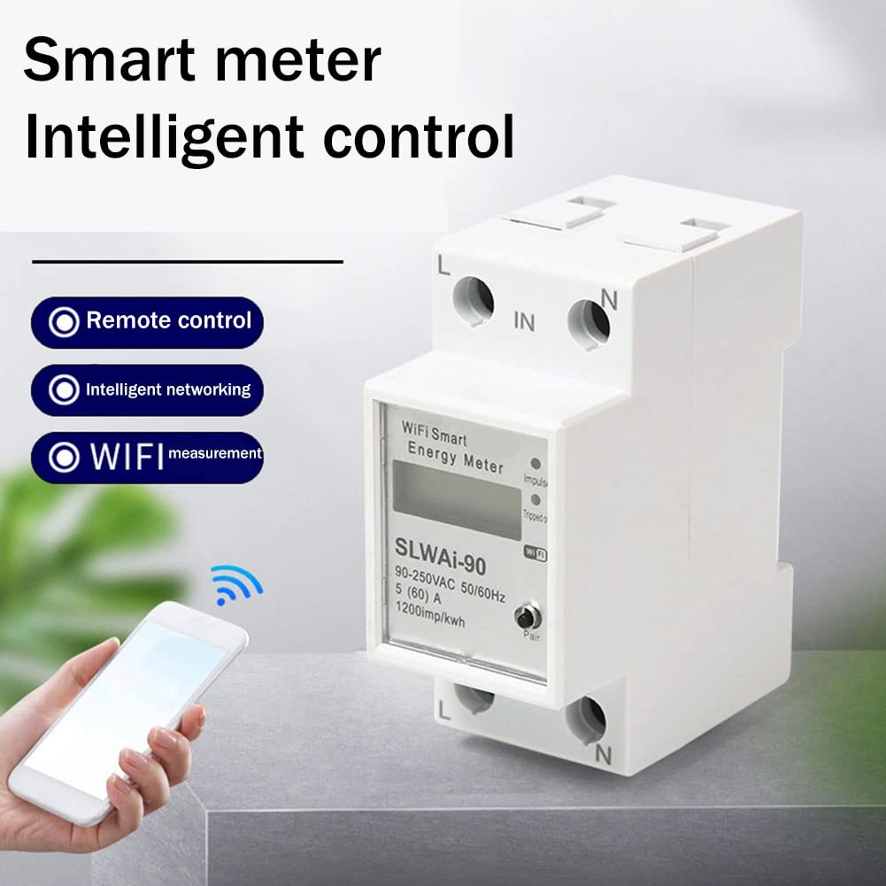 Tuya WIFI Din Rail Misuratore di Energia Interruttore di Intelligente Misuratore di Misurazione Elettronico AC 220V Kwh Contatore Fattore di Frequenza