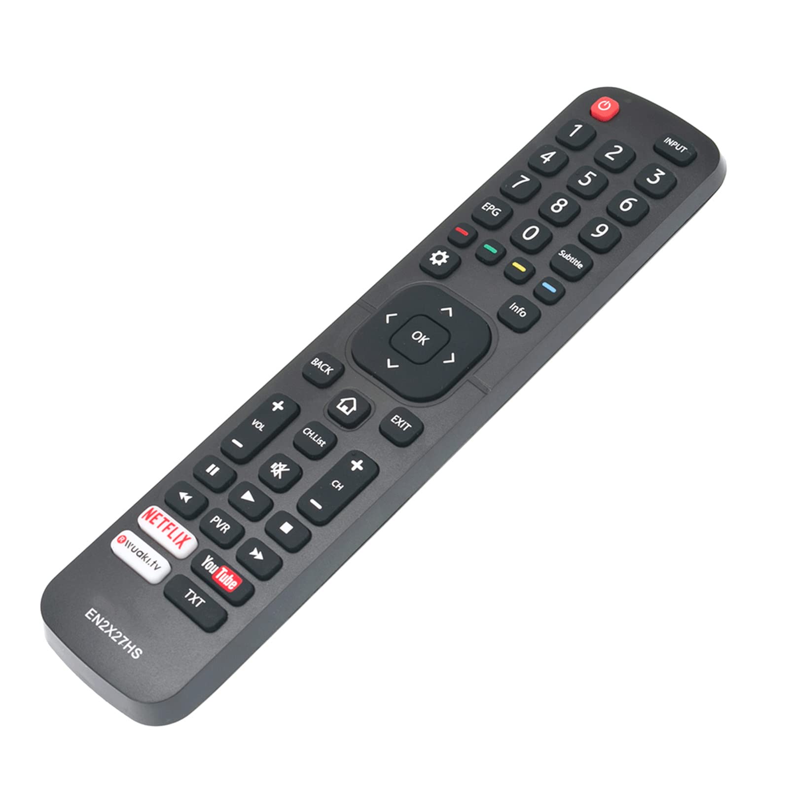 AULCMEET EN2X27HS Replacement Remote Control fit for Hisense TV 43K300UWTS H43M3000 H43M3000UK H43MEC3050 49K300UWTS 55NEC5200 65K5500UWTS 65M7000 H32M2600 H40M2600 H40M3300 H40MEC2650 H40MEC3350 - Image 2
