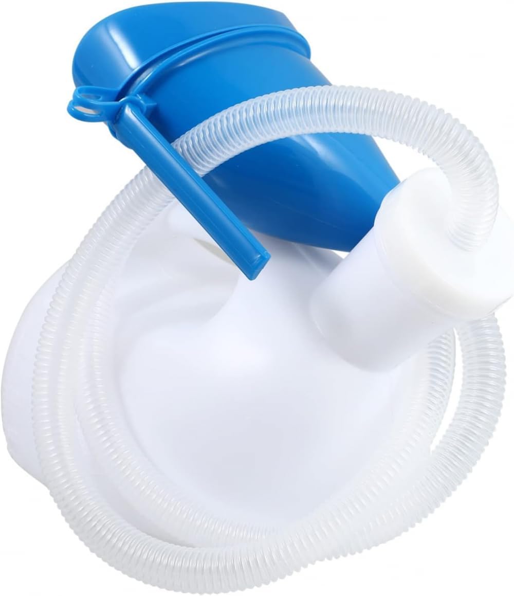 Barrel Urinals Travel Proof Bottle Unisex with Practical Elderly Wheelchair Patient Car Large Portable Beds Blue Chamber Potty Toilet Vehicle-Mounted Lid for Thick-Blue||22X18X9cm