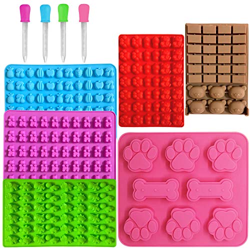 Creatiees Moldes De Chocolate Molde Para Caramelos Y Bandeja Para Cubitos De Hielo Para Gelatina 4pz Moldes Chuches De Silicona Para Carameloscon 4 Cuentagotas Galletas Reposteria Menaje Y Reposteria Futakuchi Hakata Com