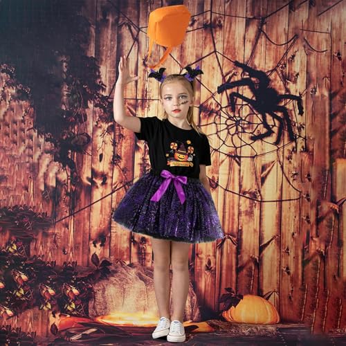 Disfraz de bruja de Halloween elástico sin costuras molestas para niños 2