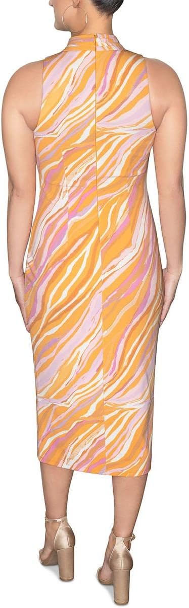 RACHEL Rachel Roy Womens Daria Knit Cut-Out Midi Dress Pink XS - Image 2