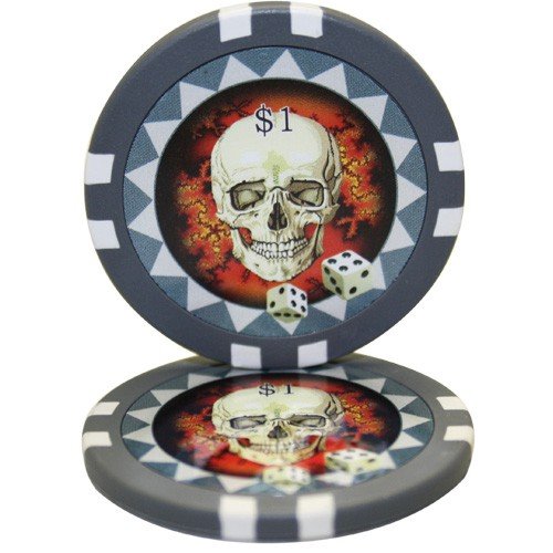 MRC 750pcs Skull Casino Poker Chips Set with High Gloss Wood Case Custom Build