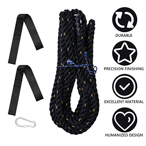 Abaodam Corda pesada de pular de batalha, cordas de treinamento de força para melhorar a força, equi