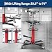 1322 LBS Heavy-Duty Hydraulic Transmission Jackwith Dual Plungers, 360° Rotation & 30° Tilting Saddle for Garage/Workshop Car and Truck Repairs