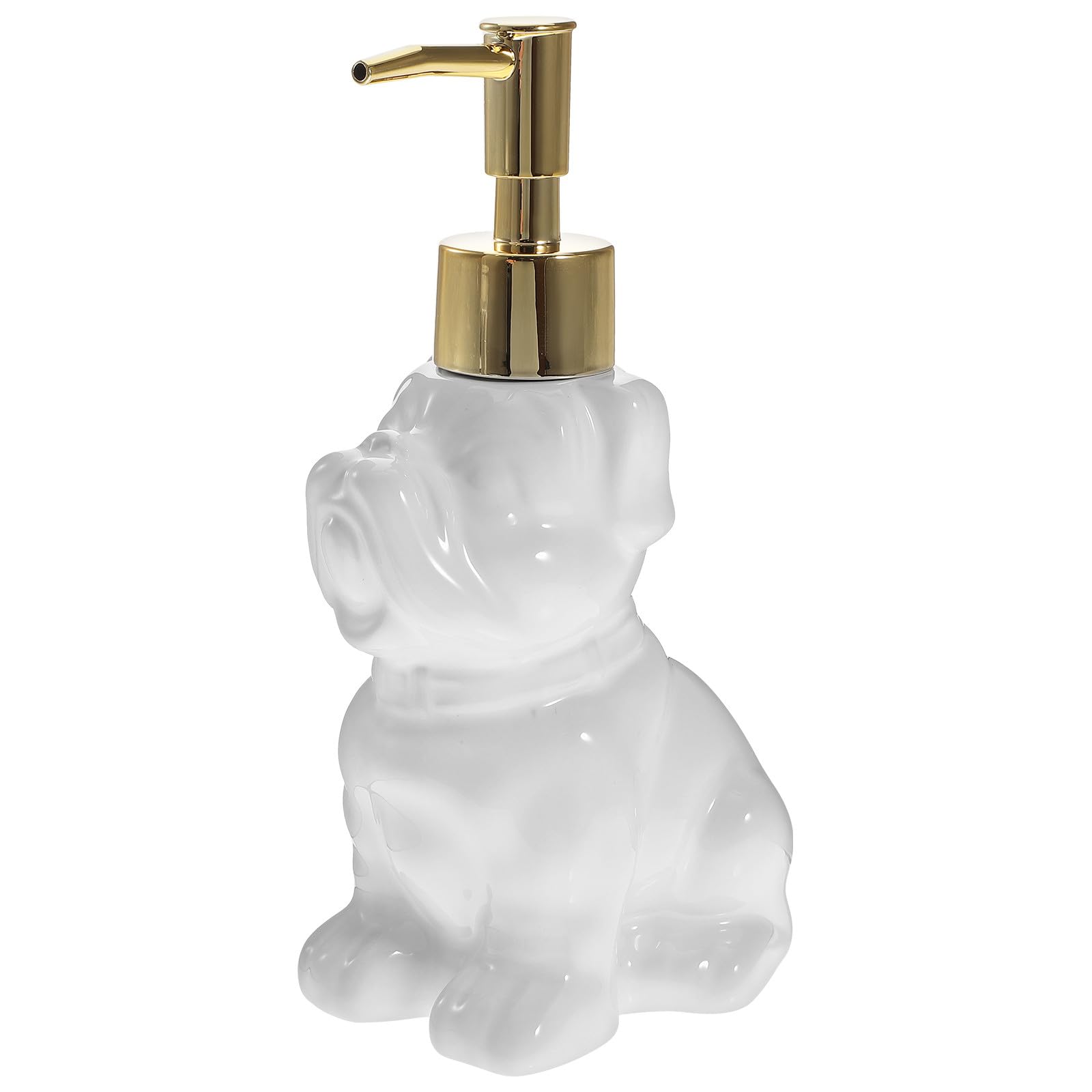 Dosificador de Jabón de Cerámica Blanco 280ml Bomba Antirretorno, Diseño Moderno y Elegante para Baño y Ducha