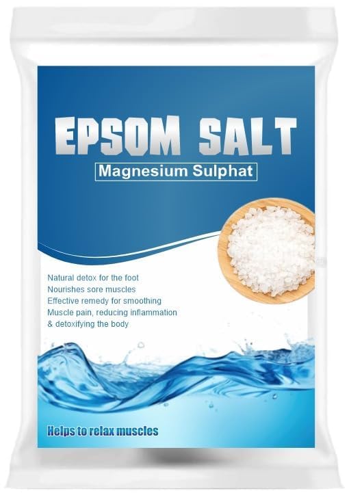 Epsom Salt Magnesium Sulphate for Foot Soak & Muscle Relief - 450g | Natural Detox, Reduces Inflammation-image-33