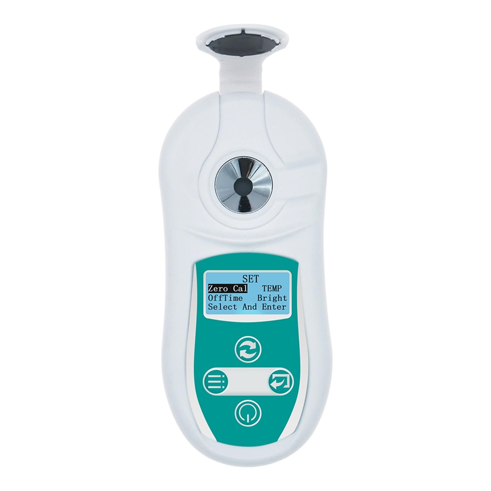 EDEDE Brix Refraktometer, 0-53% Zucker Refraktometer Konzentration Tester Meter Hydrometer for Trauben Obst Getränke Getränke Optisches Instrument for Weinherstellung