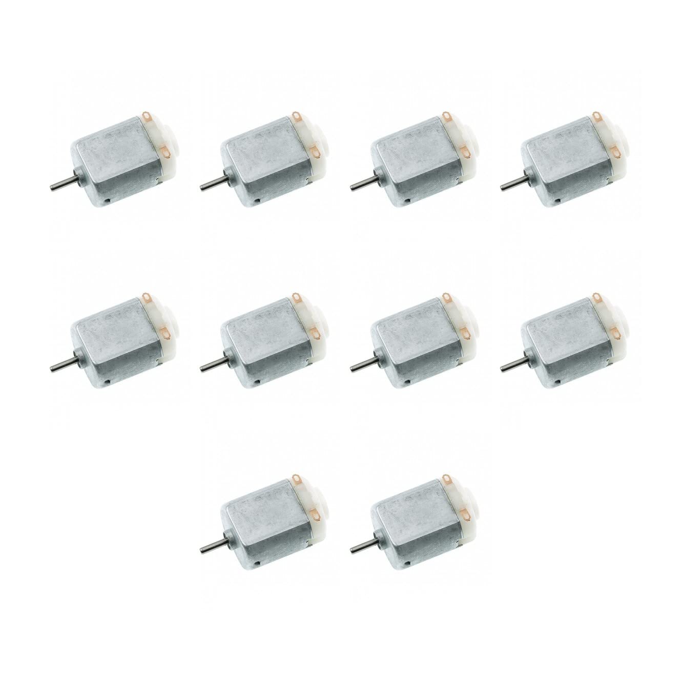 JZK 10 Pcs 130 DC Mini Motor, Micro Electric Motor 130 Motor High Speed Toy Motor DC Motor 3V Small Motor for DIY Toys remote control car