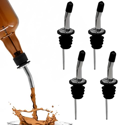 Prime Flo Liquor Pour Spouts with Dust Caps for Bottles,