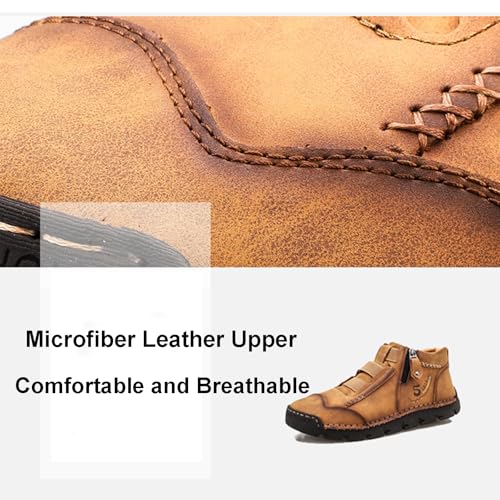 LOSD Matufit Shoes for Men, Free 1in Height Increasing Insoles, Slip-On Orthopedic Leather Hiking Shoes2