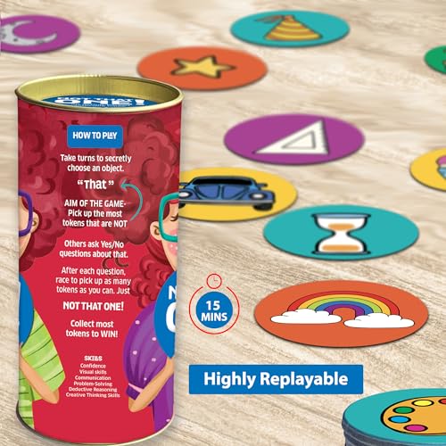 Image of Chalk and Chuckles Not that One Board Games for Kids, Fun Guessing Game, Age 4-99, Educational Toys for Kids 5+ Years, Gifts for Boys & Girls 6, 7, 8, 9 and Up, Travel Friendly Family Card Games