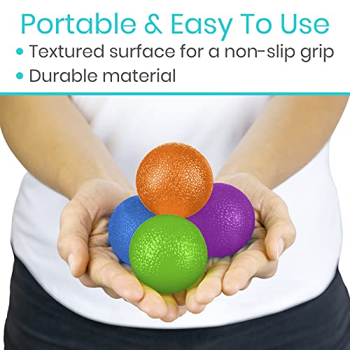 Vive Squeeze Balls for Hand Therapy, Exercise, Arthritis (w/ Rehab Video App) - Grip Strengthener Occupational Equipment for Finger, Wrist, Carpal Tunnel, Pain Relief, Stress - Resistance Strength Squeezing Egg Trainer - Image 7