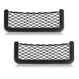 2 Pieces ABS Plastic Frame Automotive Cargo Nets Car Net Pocket Phone Car Mesh Net Holder RV Storage Boat Cargo Pocket Organizer Framed Mesh Net Pocket with Screws for Auto RV Net(8 x 3.1 Inch)