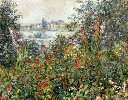 Fleurs à Vétheuil par Claude Monet Murale Tableaux Toile Décoration 60x90