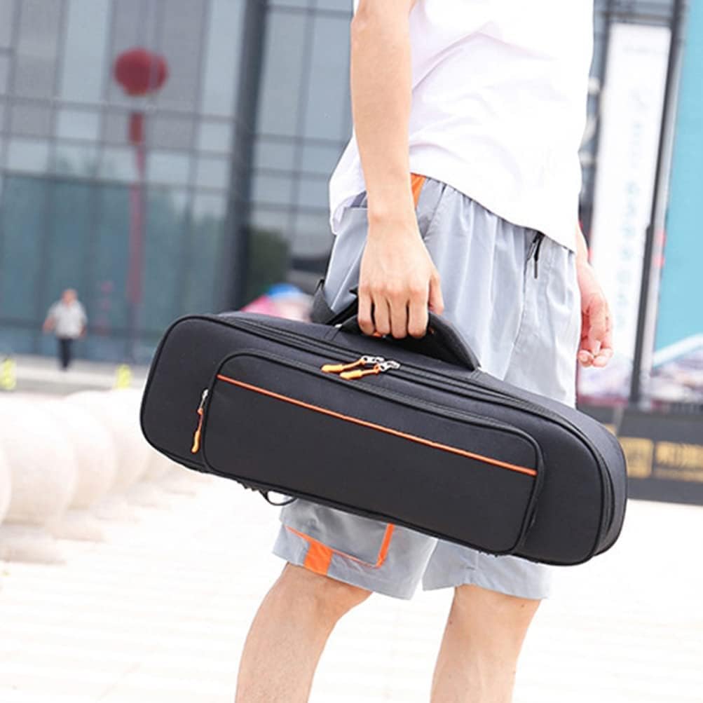 Generic Waterproof Trumpet Carry Bag Oxford Backpack with Adjustable Shoulder Strap Trumpet Gig Bag Thicken Padded Black 57X17X13CM : Musical Instruments
