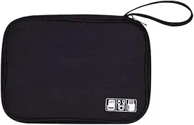 Bolsa Case Organizadora De Cabos Acessórios Eletrônico Fio Estojo Bag (Preto)
