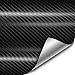 VViViD Black True R Carbon Fiber Vinyl Wrap Roll with Air Release Technology (6 Foot by 5 Foot (Hood, Roof or Trunk Wrap Kit))