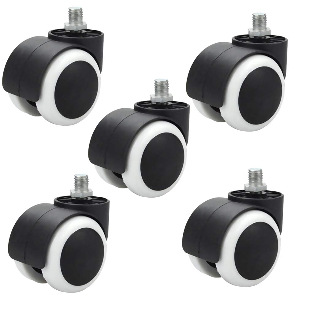 Zguouzantye Threaded Rod 5 Pack Heavy Duty Caster Wheels For Furniture