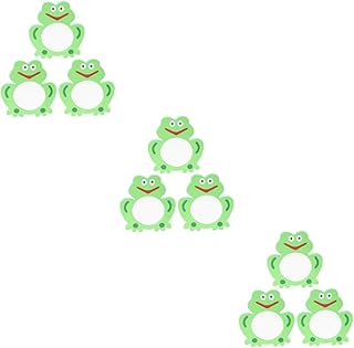 Toyvian 9 Peças Espelho De Banho De Sapo Brinquedos Para Crianças Espelho De Mão Espelho De Bebê Para Carro Espelho De Desenho Animado De Bebê Espelho Infantil Brinquedo De Banho Espelho