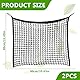 GAOUTO 2 Pcs Heunetz Heusack für Pferde, 80 x 90cm Heutasche groß, Heunetz Mesh, Pferdeheunetz mit 4 Karabinerhaken, Futternetz für 8kg Heu, Farming Heunetz, Heusack Heunetztasche für Pferde