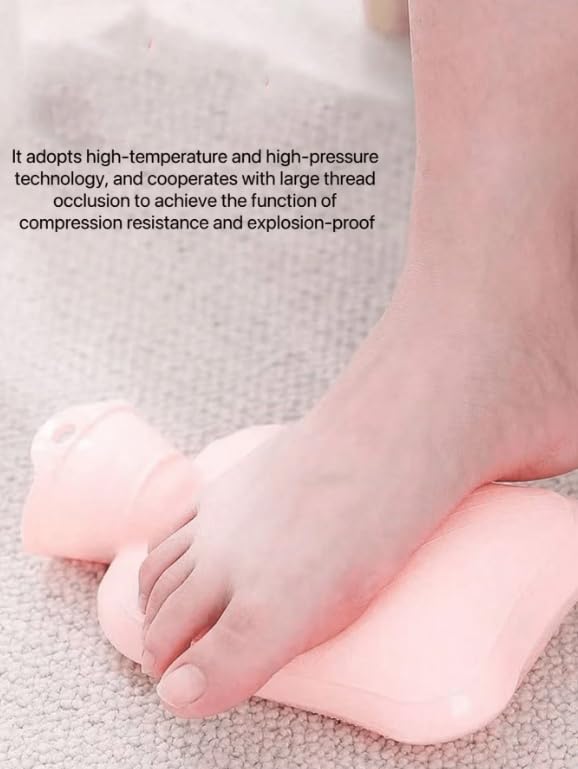 Image of Heating Water Bag For Pain Relief Hot Pack Portable Cartoon Cute Hot Water Bag with Soft Cover Heating Pad For Menstrual /Back Pain Period Cramps Therapy - 1L (PINK - Rabbit)