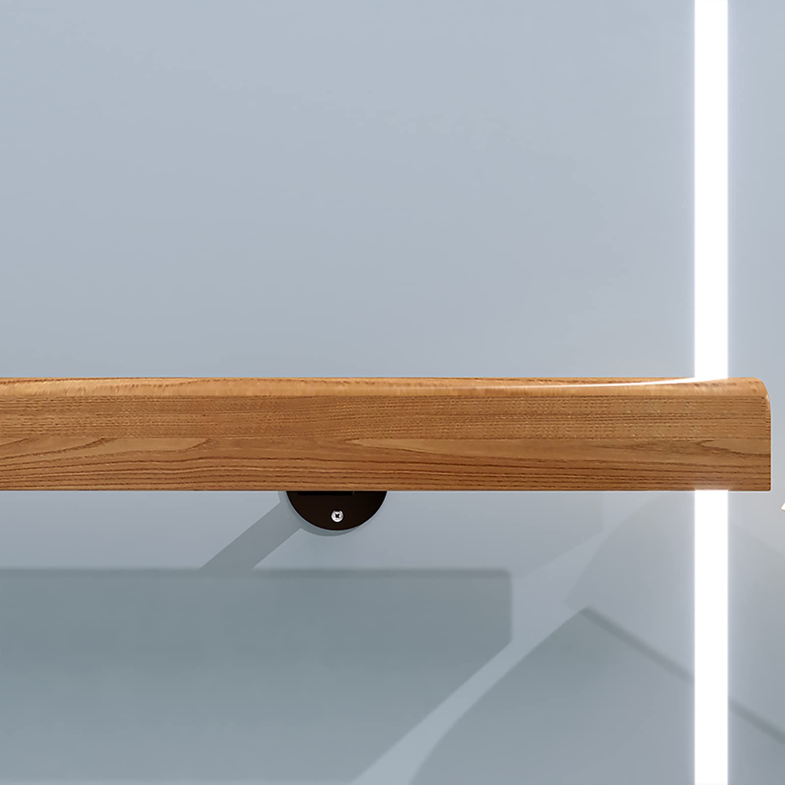 Pasamanos De Madera, Pasamanos De Pared De Madera Maciza, Utilizados En Interiores/Al Aire Libre, Hogar, Villas, Ancianos Y Niños Pasamanos De Madera, Barandas De Madera Autoam(Size:150cm)