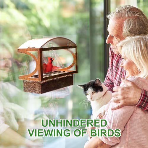 Zamelane Bird Feeders For Outdoors Hanging,Window Bird Feeder With Adhesive Hooks thumb #5