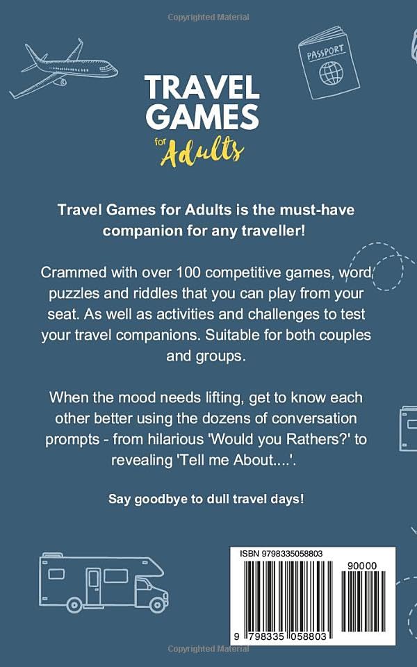 Travel Games for Adults: 100+ Games, Activities & Conversation Starters for Road Trips & Airplane Journeys (Games Ideas Series) - Image 2