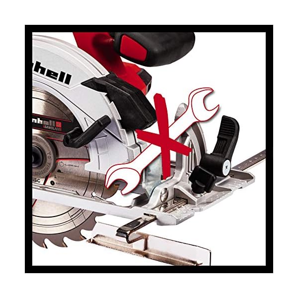Einhell Akku Handkreissäge TE-CS 18/165 Li-Solo Power X-Change (Li-Ion, max. Schnitttiefe 54mm, werkzeuglose Einstellung… – Bild 6