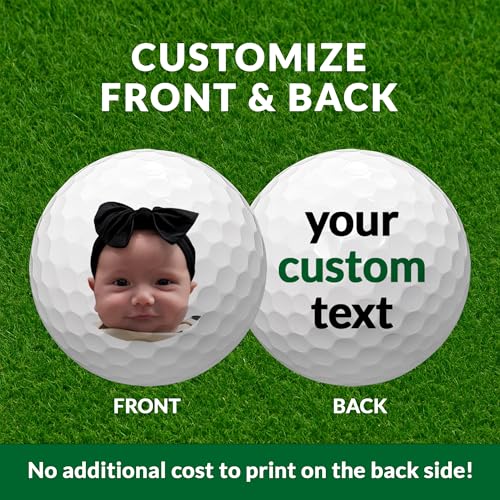 With Love From Julie Custom Golf Balls Personalized Text Funny Golfer Photo Customized for Men Boyfriend Husband Grandpa Retirement Gifts - Image 3