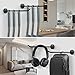 NearMoon Coat Hooks, Wall Mount Hooks for Hanging Hat Hurse Robe, 304 Stainless Steel Heavy Duty Towel Hangers for Bathroom Livingroom Hotel Kitchen Garage, 6 Pack (8 Inch, Matte Black)