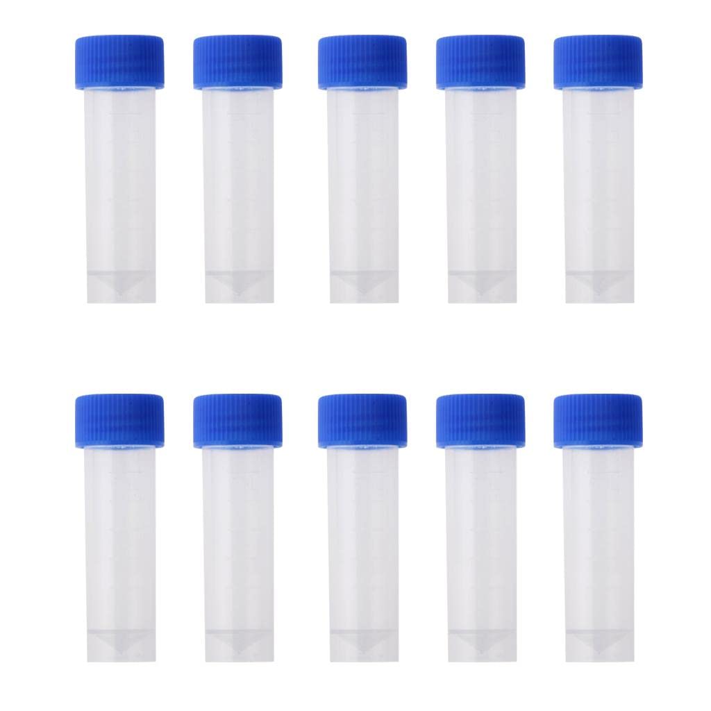 CALANDIS® 10pcs 5ml PVC Graduated Cryovial Test Tube Sample with Screw Cap | 10 x Cryovial Test Tube (B0B6NTRR1Y) Amazon Price History, Amazon Price Tracker
