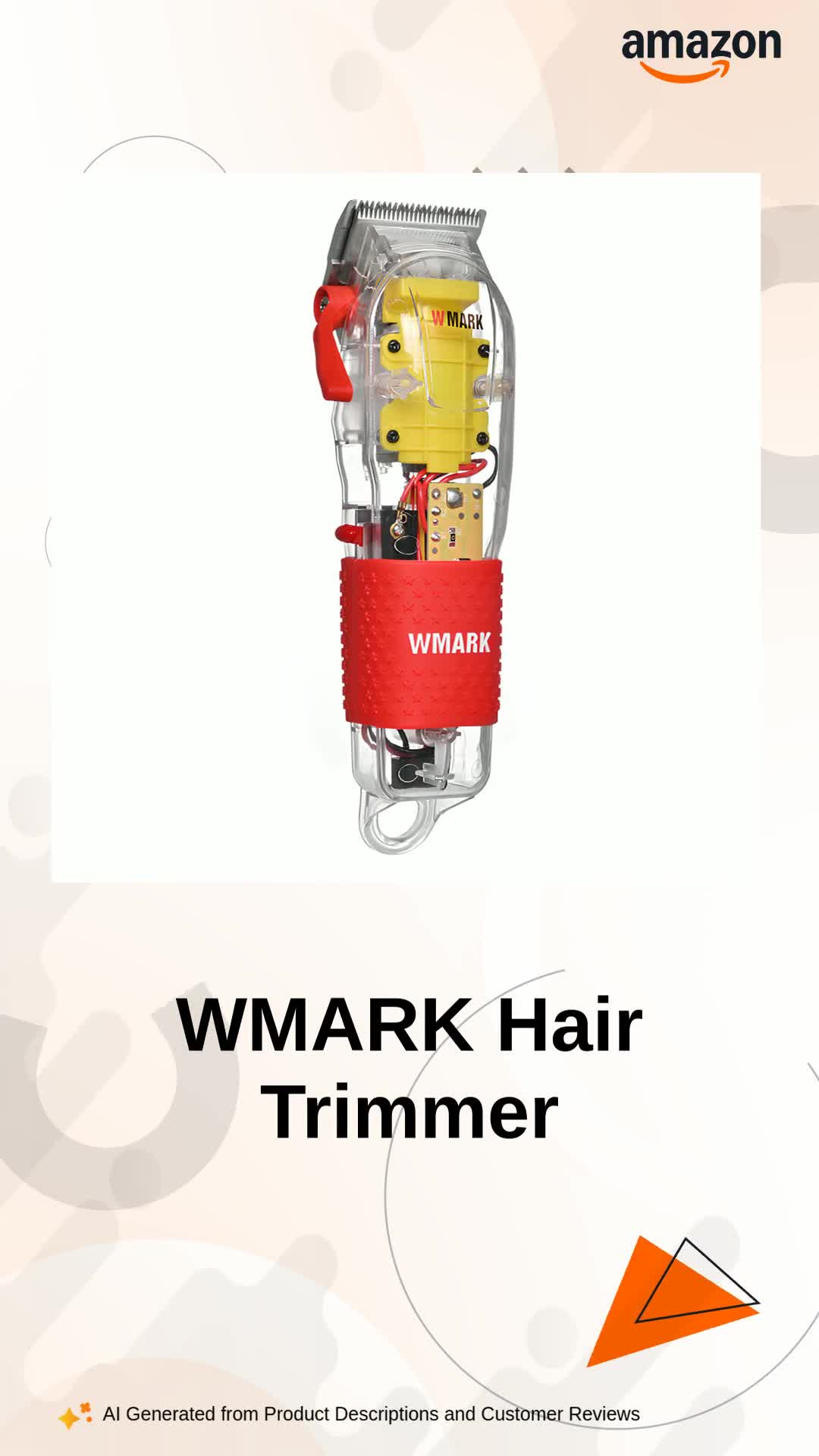 WMARK Ng-108 Zero Gapped Hair Trimmer Self Sharpening Blade 7300