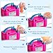 Acclsoop Balloon Pump Electric with Dual Nozzles & Tying Tool - Portable Inflator for Party Balloons, Gender Reveal, Baby Shower, Holidays (Rose Red)