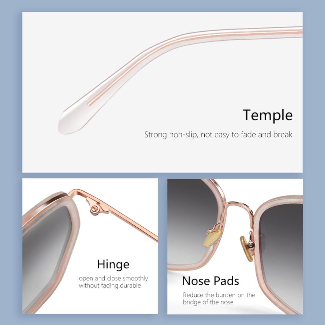Gafas de sol extragrandes de acetato con protección UV400 para mujer