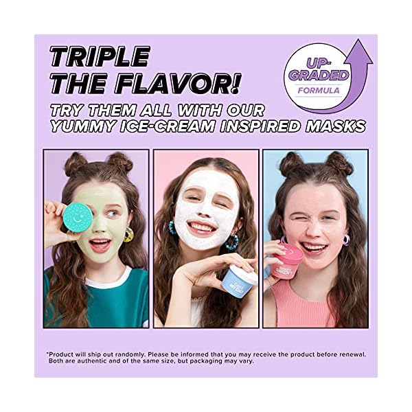 I DEW CARE Korean Wash Off Face Mask Gift Set - Mini Scoops | With Hyaluronic Acid, Self Skin Care | Facial Treatment, Vegan, Cruelty-Free, Paraben-Free, Valentine Day Gifts (3 Flavors)