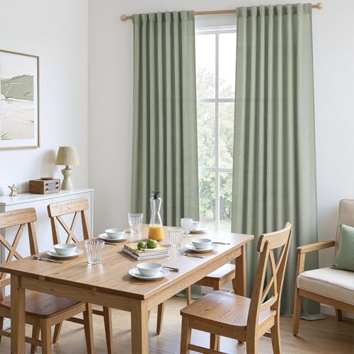 Cortinas cortas lino semitransparentes MRTREES evitan miradas vecinas 8