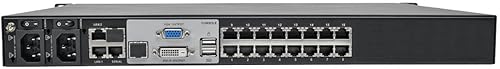 Miniatura 2 de Conmutador KVM de consola de montaje en rack de 8 puertos 1U con 19 pulgadas Acceso remoto LCD e IP B020-U08-19-IP