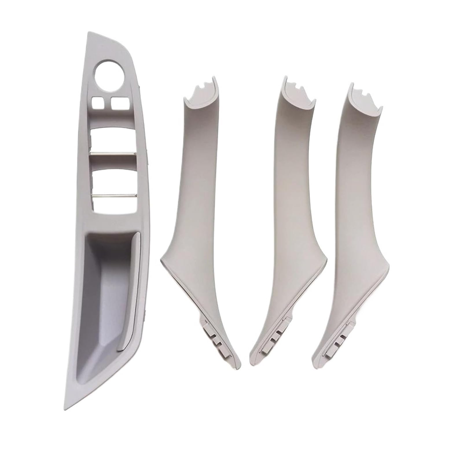 LVXVMOZEOK Interior Door Handle Armrest for 5 Series for F10 for F11 for 520i for 523i for 525i for 528i for 530i LHD Interior Door Recessed Panel Pull(LHD Gray Set)