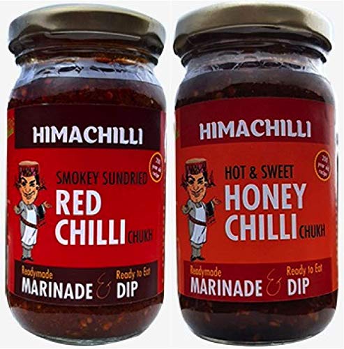 HIMACHILLI Multipurpose Red Chilli Pickle and Honey Chilli - Pack of 2