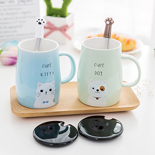 Angelice Home Cute Kitty Mug Cat Mug With Creative Stainless Steel Spoon, Novelty Coffee Mug For Kitty Lovers #TOP3