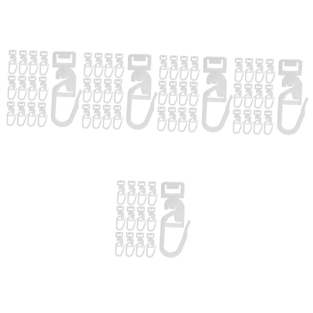 BESPORTBLE 5 Set Di Ganci Per Tende Da Doccia in Plastica Allungabili Per Bagno E Spogliatoio 36 Pezzi * 5