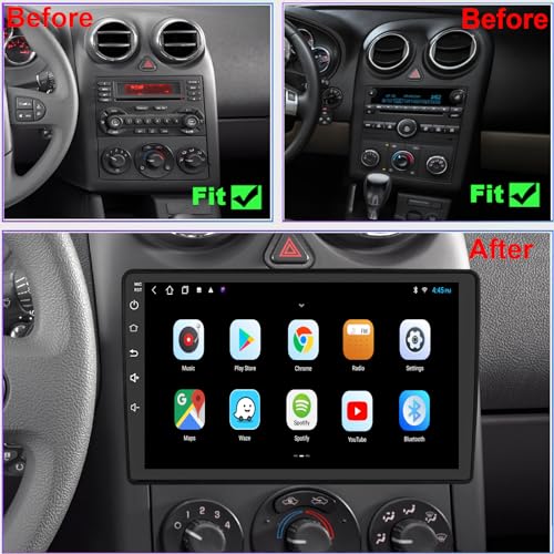 Radio con pantalla táctil 10.1 pulg para Pontiac G6 2005-2009 miniatura 2